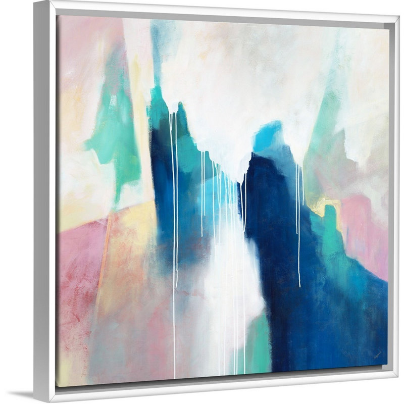 « gelato souvenirs »-reproduction d’art sur toile, H 25,7 po x l 25,7 po x P 1,75 po, Cadre flottant blanc