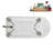 58" Streamlin Clawfoot Tub,Tray,Drain, Clawfeet-101628925-102219867