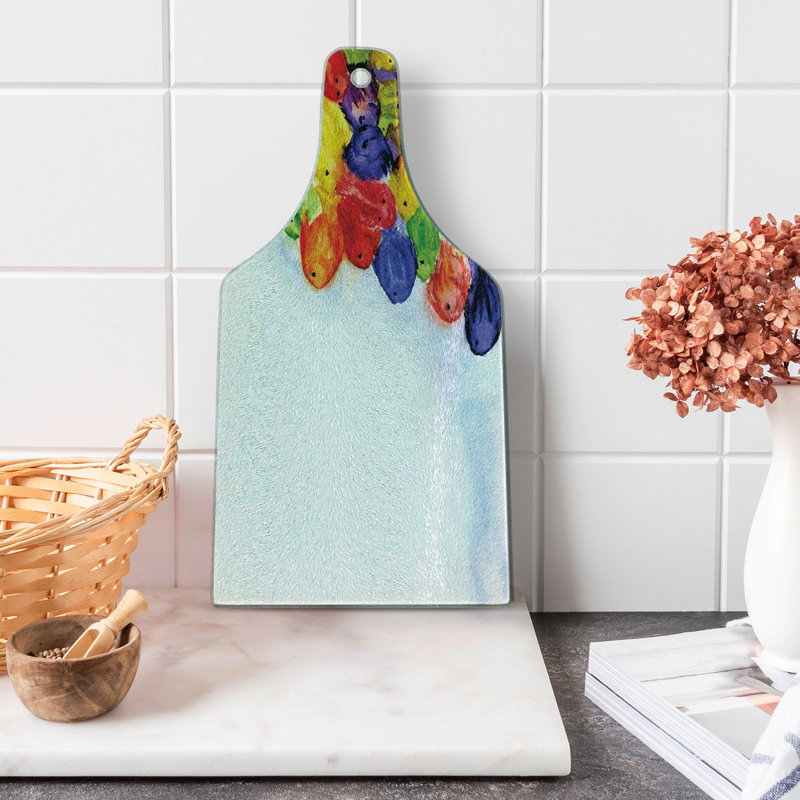 Multicolore planche à découper en verre trempé Ambesonne