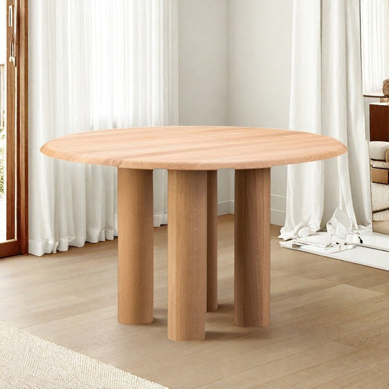 Elegant solid wood dining table, 29.52"H x 47.24"L x 47.24"W