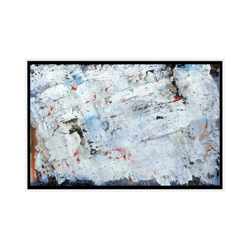 Ice Storm - Painting on Canvas, White Framed, 101.6 cm H x 66.04 cm W