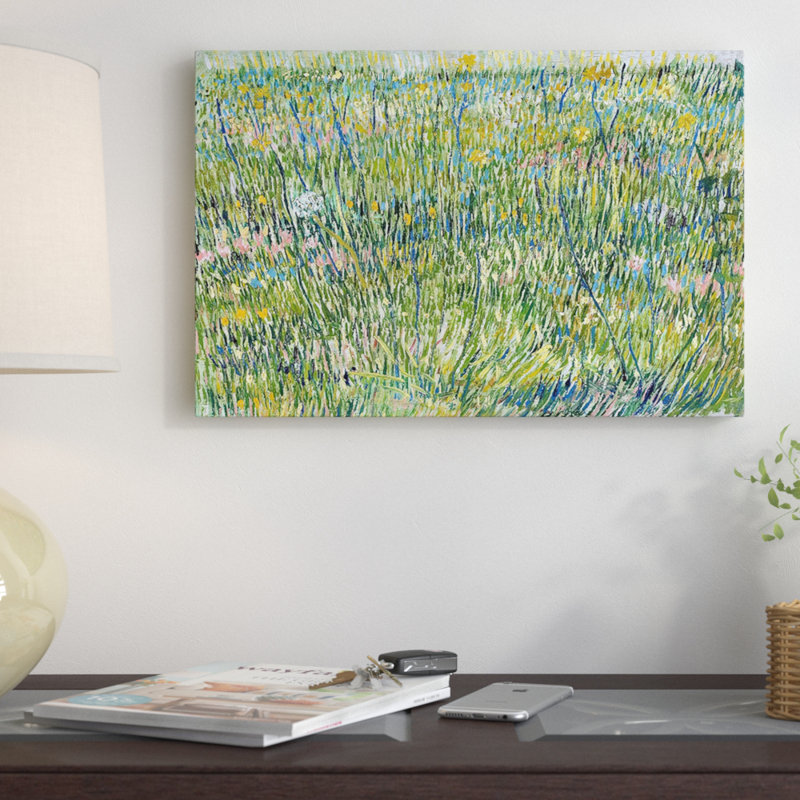« patch of herbe » par vincent van gogh, impression, Toile, H 18 po x l 26 po x p 1,5 po