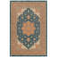 Tapis Willow2 traditionnel à médaillon, style persan, bleu sarcelle, or et crème, lavable à la machine, antidérapant, à poils courts, pour l'intérieur et l'extérieur, adapté aux animaux domestiques, idéal pour le salon, la chambre, la salle à manger, l'entrée, le couloir ou le bureau.-317719084