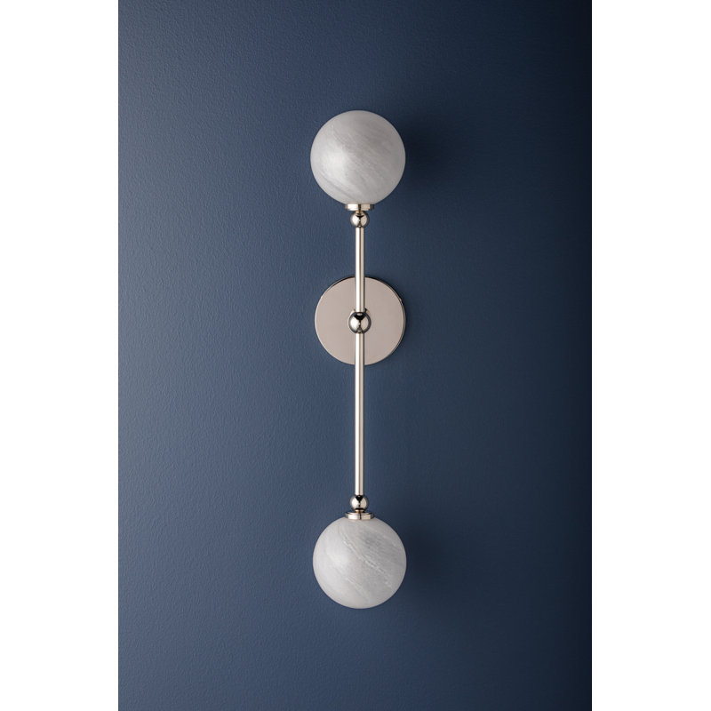 Andrews Steel Armed Sconce, Polished Nickel