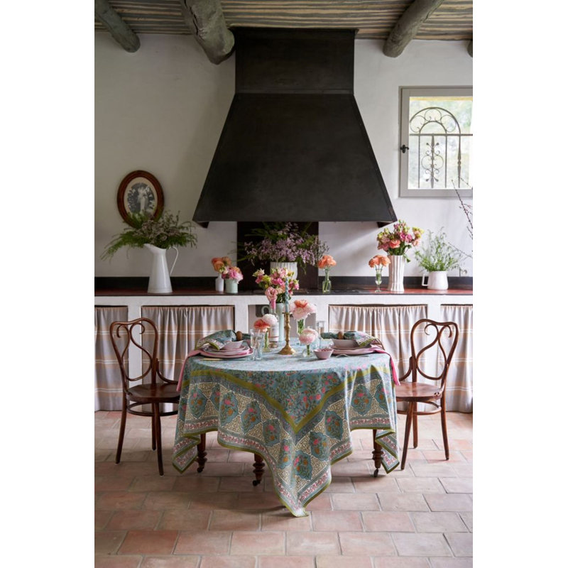 Giverny Tablecloth - Multicolor - 59" x 59", 59" x 86" Rectangle