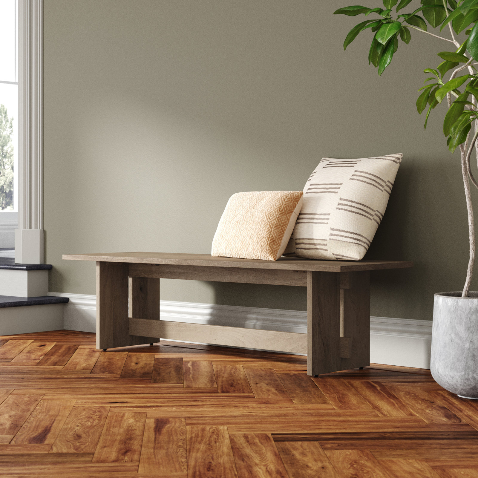 Dalina Bench, Light Brown