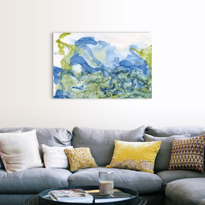Reproduction d’art sur toile, "Blue/Green" par Tara Reed