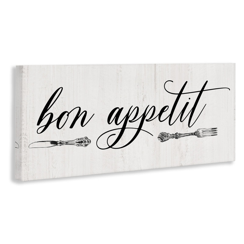 «Bon Appetit Vintage Cutlery Canvas» par Carol Robinson, H 10 po x l 24 po x P 1,5 po