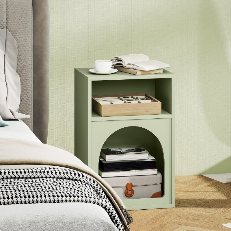 40 cm W Bedside Table, Light Green