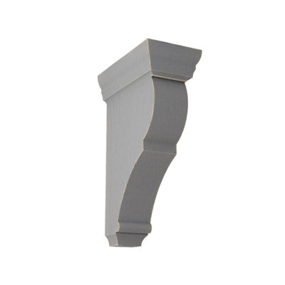2"W x 4 1/2"D x 8"H Small Rojas Wood Vintage Decor Corbel, Pebble Grey