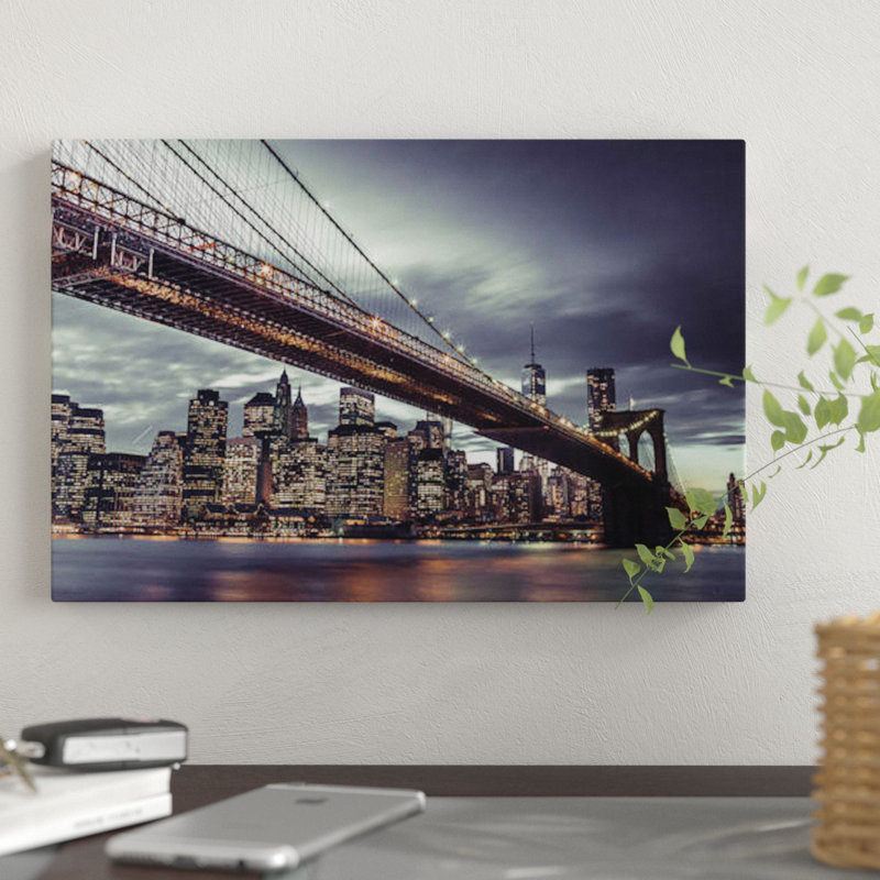 « new york vii », impression sur toile, H 8 po x l 12 po x P 0,75 po, Toile tendue, Pas de tapis