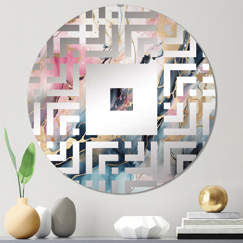 Barrat - Miroir mural carré, 23,6 po x 23,6 po