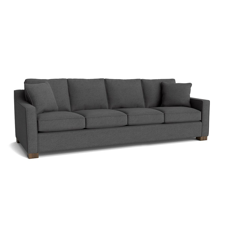 Aceyon Upholstered 102'' Sofa, Walnut, Entice Graphite