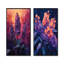 Fiery Lilacs in Dark Tones Expressionism I - Art mural floral 2 pièces-712937718-712937722