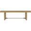 5 tables de salle à manger avec finition sable, table à tréteaux et chaises, rallonge extensible de 18 pouces pour les grands rassemblements, rallonge de style bord de mer, style