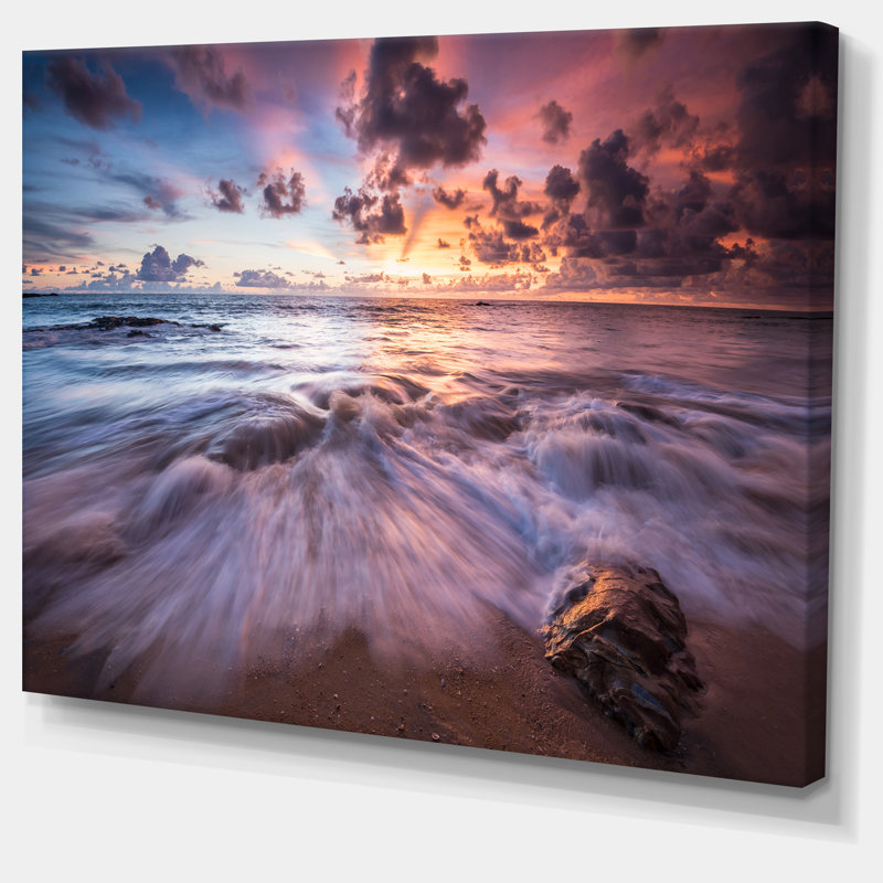 « belle ondulations à coucher du soleil », reproduction de photo sur toile tendue, H 8 po x l 12 po