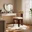 Chaise d'appoint rembourrée en coton