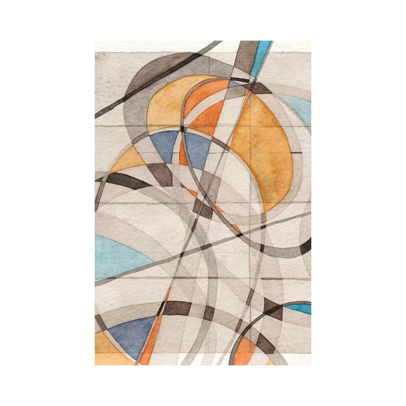 Ovals & Lines I by Nikki Galapon - Wrapped Canvas Gallery-Wrapped Canvas Giclée, 20.32 cm H x 30.48 cm W