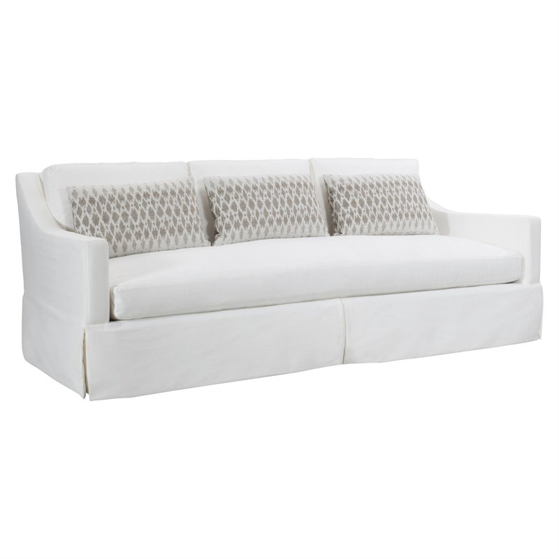Albion 89'' Slipcovered Sofa, Cream Chenille 1345-002