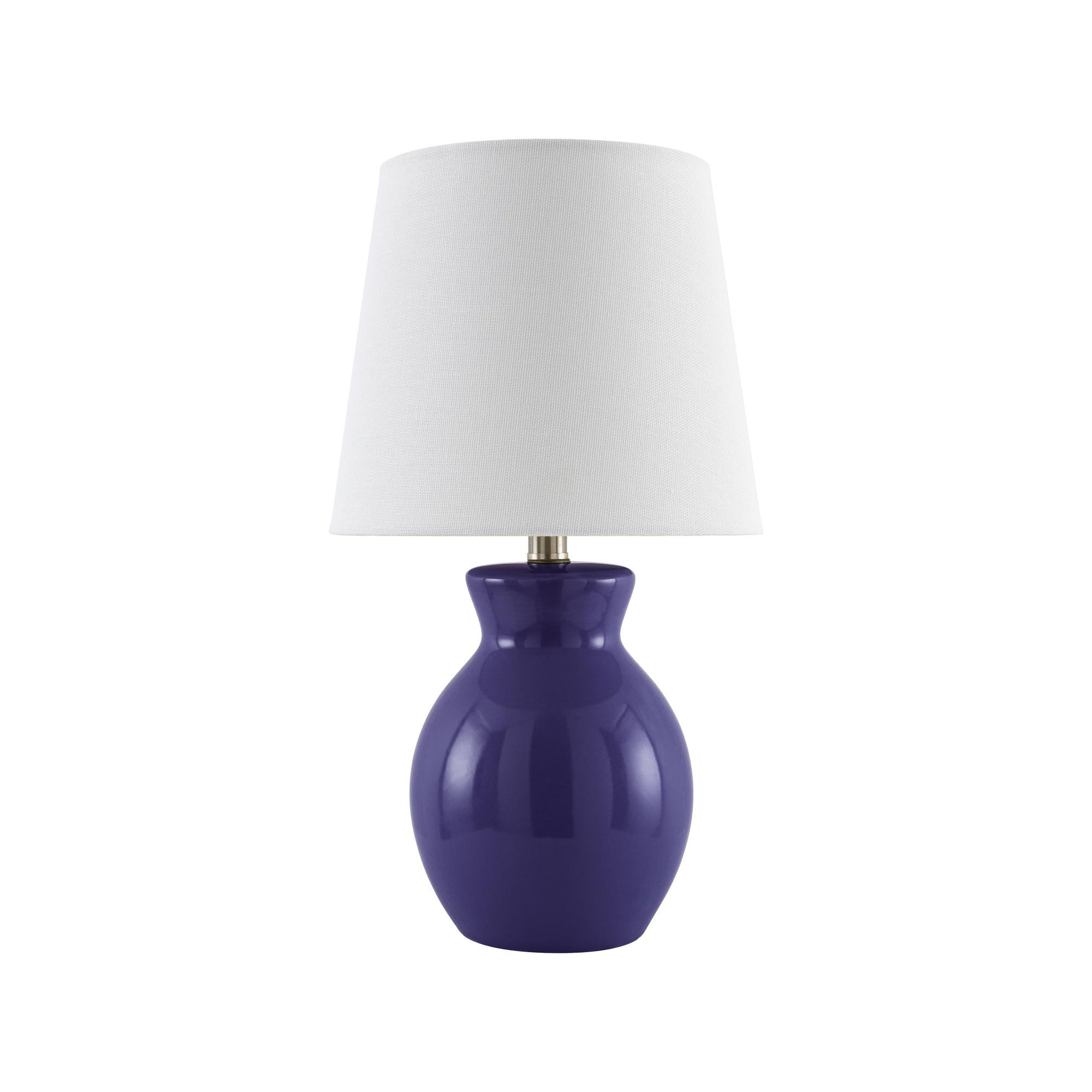 Drum Shade Lamp, Navy, 15'' H X 8'' W X 8'' D