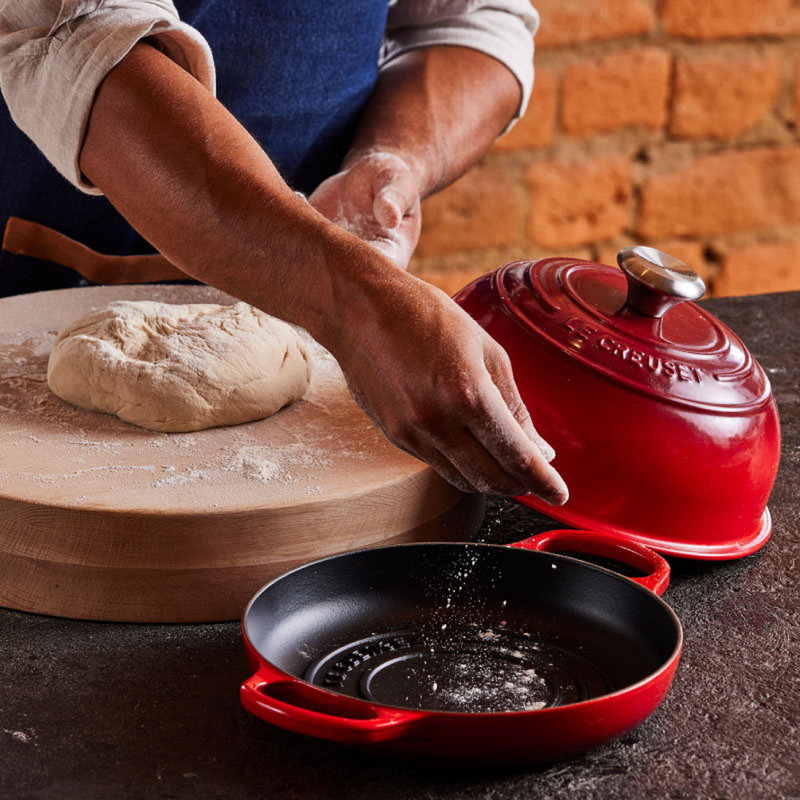 Le Creuset Signature Enameled Cast Iron 1.75 Qt. Bread Oven with Lid, White