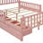 Curits 2 Drawers Platform Bed with Guardrails-507201409-507201423