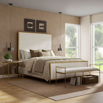 Premier 4-Piece Hammered Metal Panel Bedroom Set