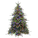 7.5 Ft. Ponderosa Blue Fir Tree With Dual Color® LED Lights