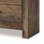 Commode haute Zoey, 5 tiroirs de rangement, planche brun rustique Détails