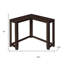 Console d'angle en bois espresso vieilli de 91 cm (36 po)
