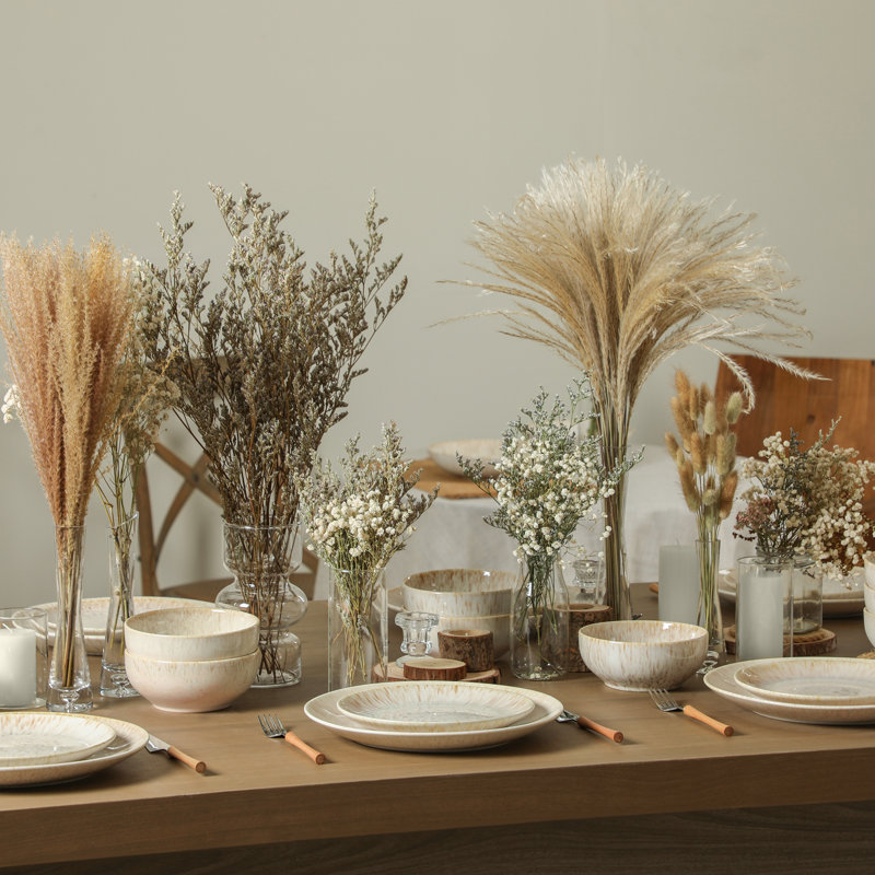 Stone Lain Riley 24-Piece Dinnerware Set Stoneware, Beige