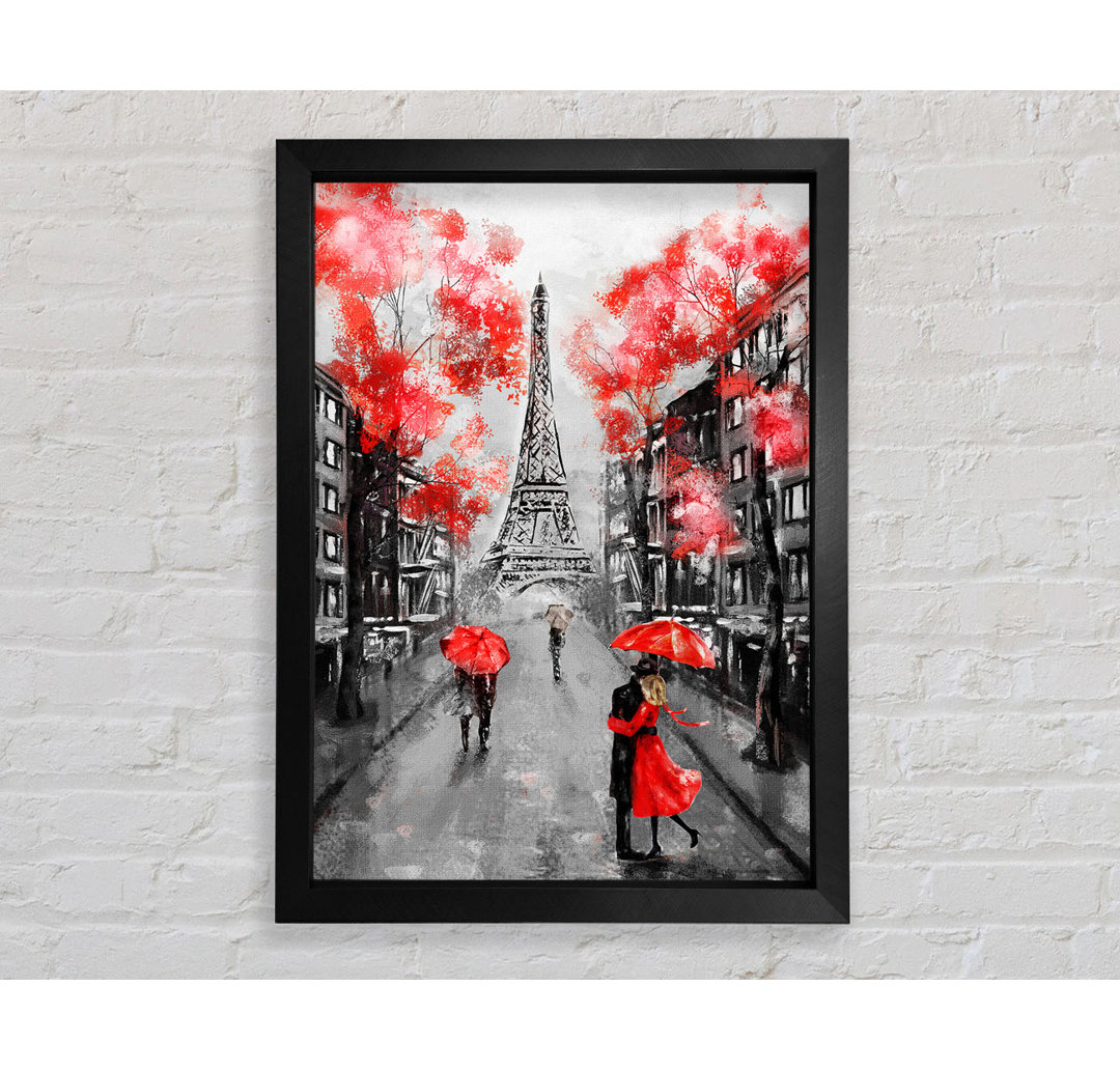 Gerahmtes Leinwandbild Eiffel Tower Streets 17