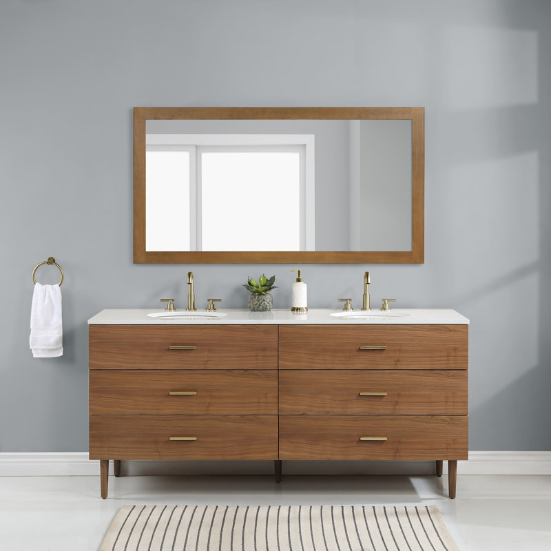 Dondi 72'' Double Bathroom Vanity with Quartz Top