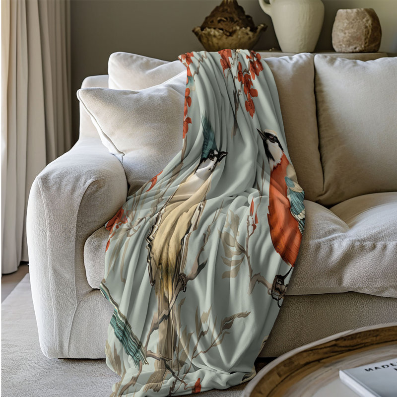 Bird Garden - 1 pièce Sherpa Premium, Grand lit