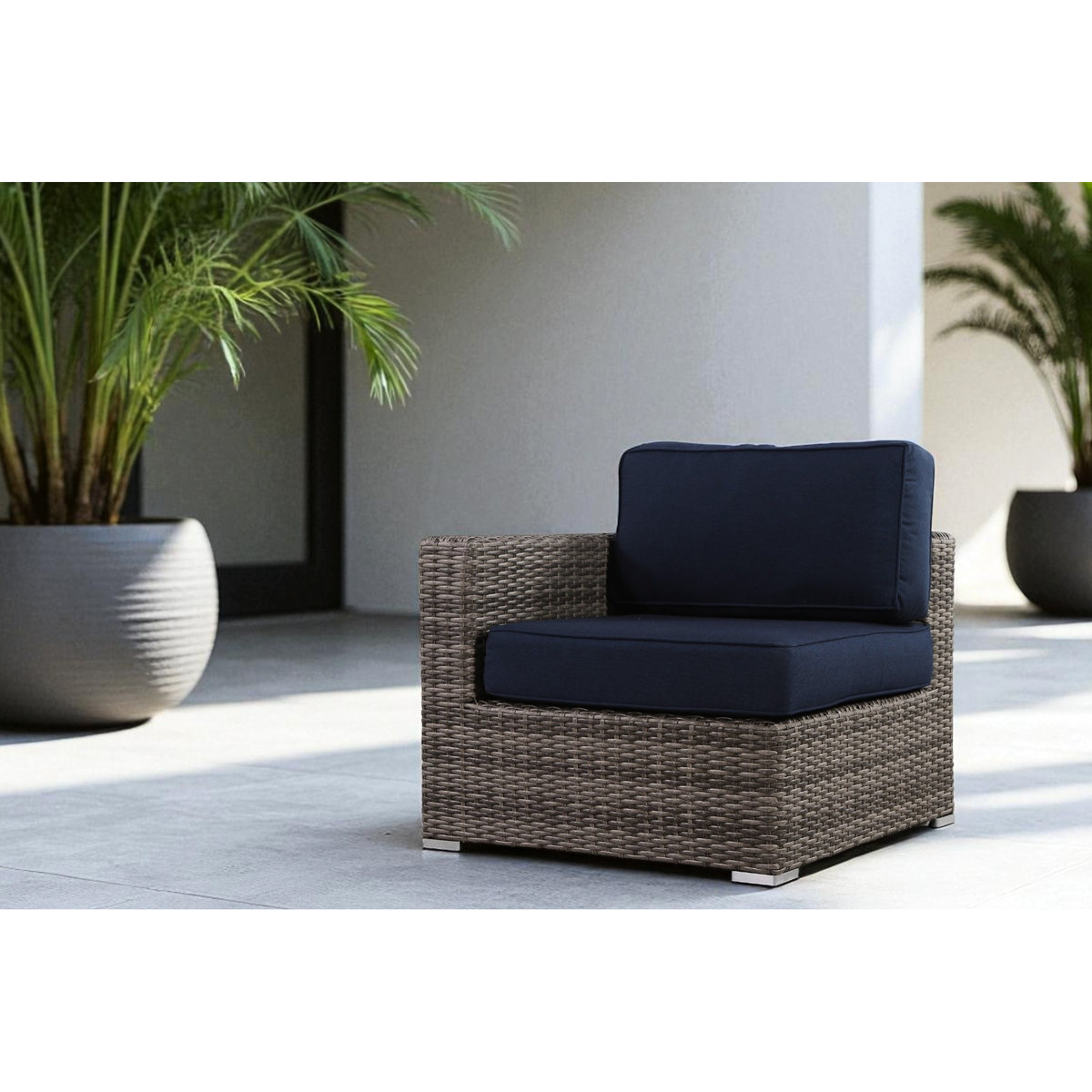 Hokku Designs R L Sectional One - Arm Patio Chair For Outdoor ...