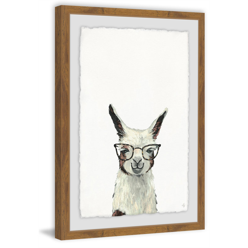 Jolly Llama - Single Picture Frame Print, 61 cm H x 41 cm W x 4 cm D