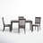 Kenya 4 Person Rectangular Dining Table Set w/ Upholstered Chairs