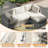 9-Piece Outdoor Cushion Set, 4" Thick Seating Group Cushion Cover, Water-Repellent Patio Sofa Cushion Replacements-1222032646