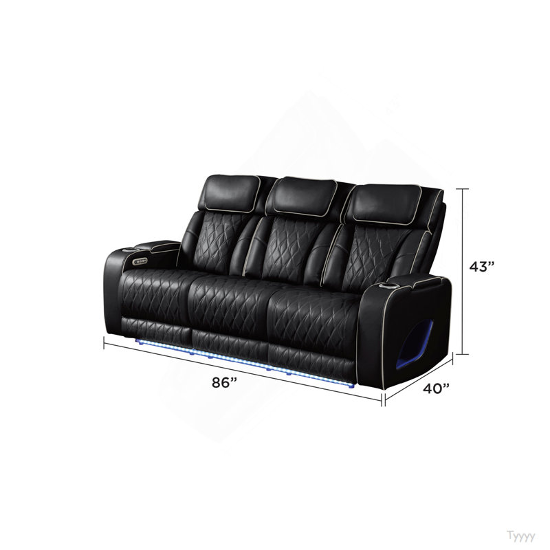 Canapé inclinable Fortuner, Noir