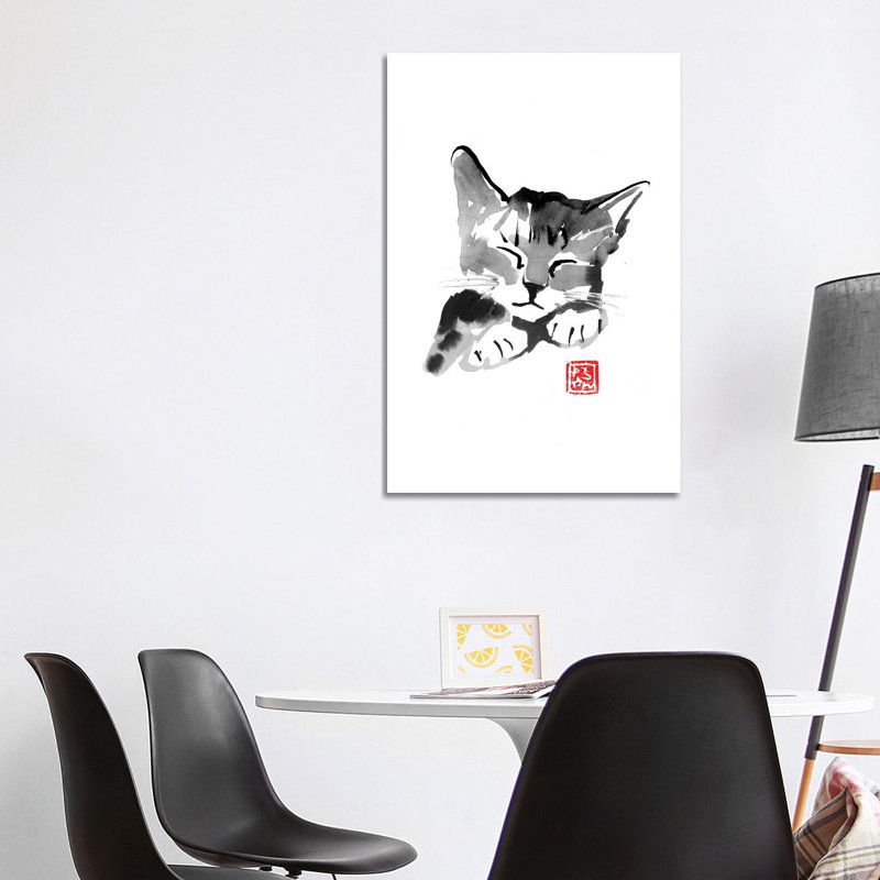 Cute Cat by Péchane - Print on Canvas, Wrapped Canvas, 66.04 cm H x 45.72 cm W x 3.175 cm D