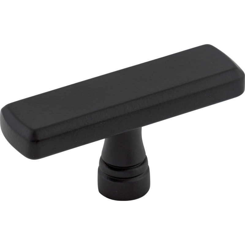 Kingsbridge Rectangle Knob, 2 3/8" Knob Length, Flat Black