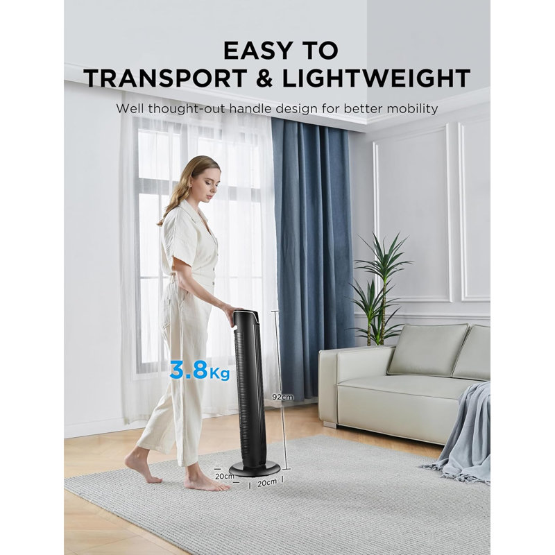36 Inch Portable Tower Fan with Remote Control