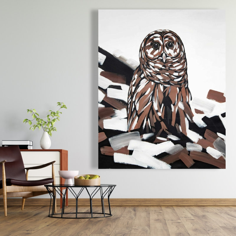Tawny Owl - Toile Hygge pour décoration intérieure