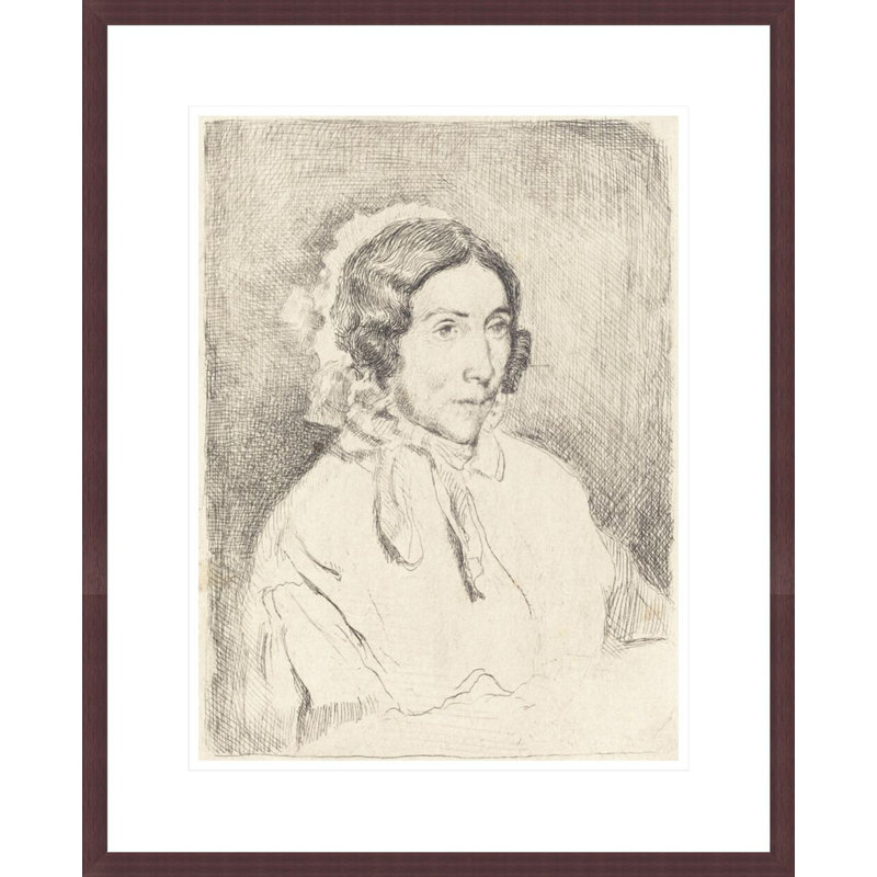 «Woman in a Ruffled Cap» par Edgar Degas - impression giclée encadrée, H 21,75 po x l 17,68 po