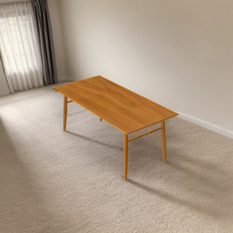 Cherry Solid Wood Dining Table, 33.46" W x 70.86" L, Brown