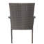 Chaise de salle à manger d'extérieur transitionnelle (3 pièces), empilable, brun, mélange homogène d'apparence polyvalente