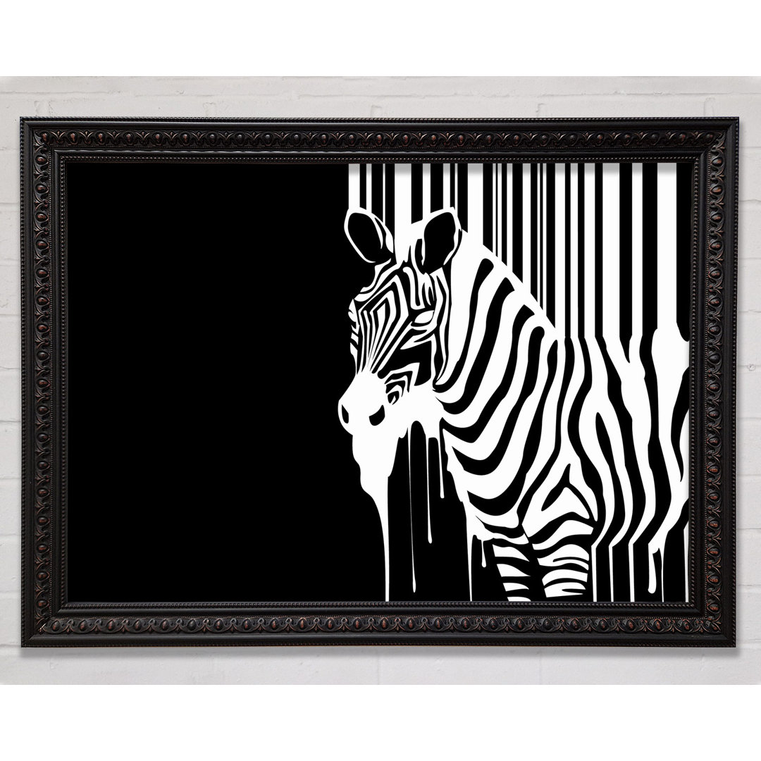 Melting Zebra - Einzelne Bilderrahmen Kunstdrucke