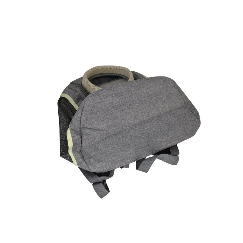 Sac à dos en filet pour animal de compagnie avec ouverture supérieure, gris