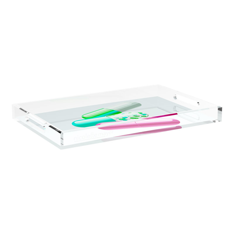 Get Millions of Followers Acrylic Rectangle Decorative Tray, 22.5"W x 14.5"D x 2"H