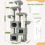 Arbre à chat 85 po H multi-niveaux avec poteau à griffes en sisal, rampe, perchoir et candis pour chat-791648202